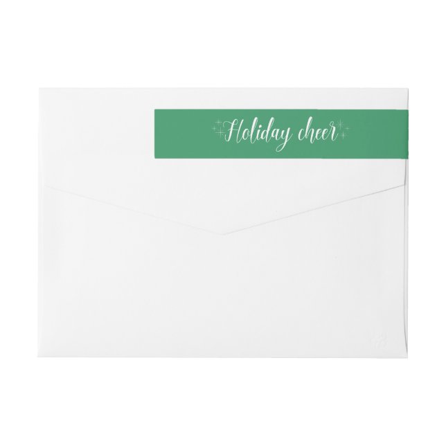 White Script Holiday Cheer Address Labels (Rückseite)