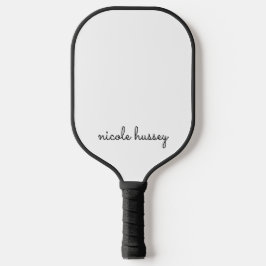 White Script | Stilvolle Monogram Modern Pickleball Schläger