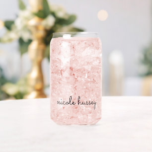 White Script   Stilvolle Monogram Moderne Minimali Dosenglas