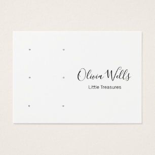 White Script Three Pair Stud Ohrring Holdings