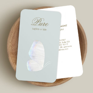 White Seashell Butterfly Schönheit und Wellness Visitenkarte