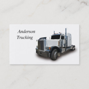 White Semi Business Card. Visitenkarte