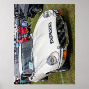White Series 3 Jaguar E Typ 2+2 Poster