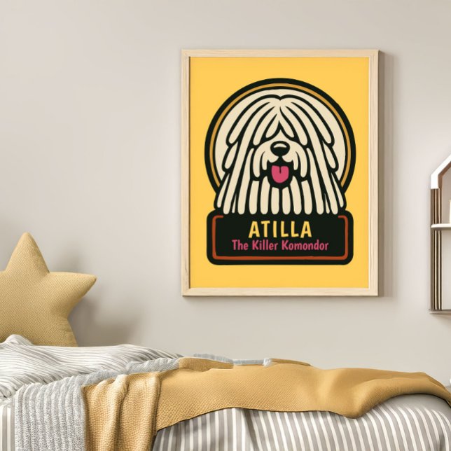 White Shaggy Hund Geburtstagsparty Poster (Von Creator hochgeladen)