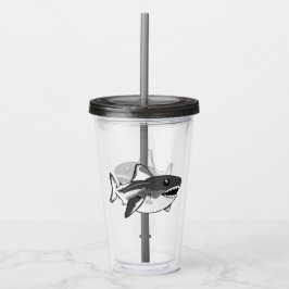 White Shark Tumbler Acryltrinkbecher
