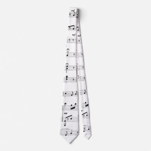 White Sheet Music Krawatte