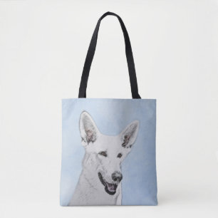 White Shepherainting - Niedliche Original Hunde Ku