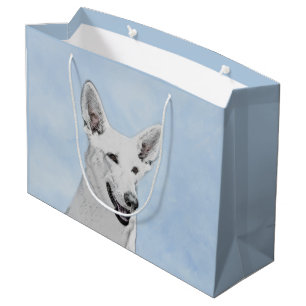 White Shepherainting - Niedliche Original Hunde Ku Große Geschenktüte