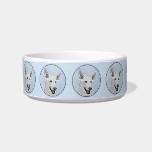 White Shepherainting - Niedliche Original Hunde Ku Napf