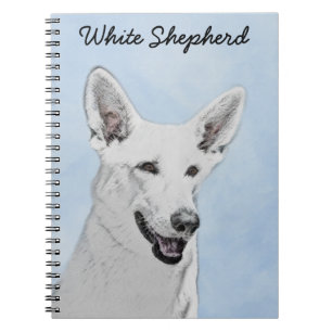 White Shepherainting - Niedliche Original Hunde Ku Notizblock
