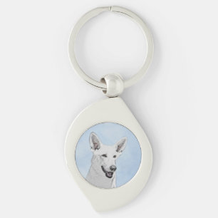 White Shepherainting - Niedliche Original Hunde Ku Schlüsselanhänger