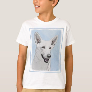 White Shepherainting - Niedliche Original Hunde Ku T-Shirt