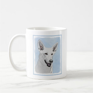 White Shepherainting - Niedliche Original Hunde Ku Tasse