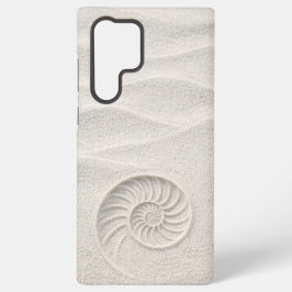 White Shimmer Sand Nautilus Shell Coastal Samsung Galaxy Hülle