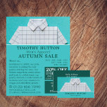 White Shirt, Men's Clothing Store Advertising Flyer<br><div class="desc">White Shirt,  Men's Clothing Store Advertising Flyers By the Business Card Store.</div>