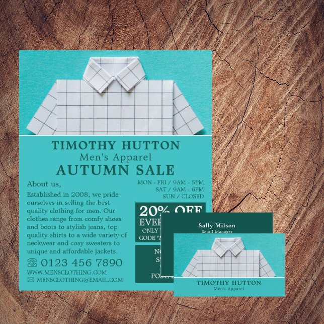 White Shirt, Men's Clothing Store Advertising Flyer (Von Creator hochgeladen)