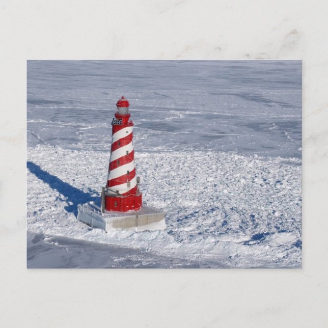 White Shoal Lighthouse Postkarte (Vorderseite)