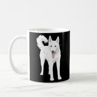 White Siberian Husky Dog Kaffeetasse