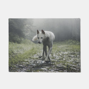 White Siberian Husky Fußmatte