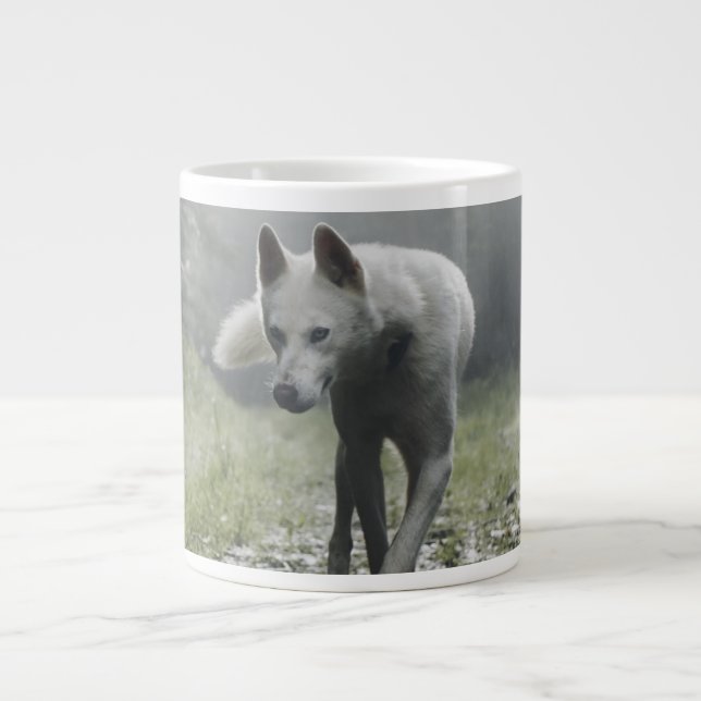 White Siberian Husky Jumbo-Tasse (Vorderseite)