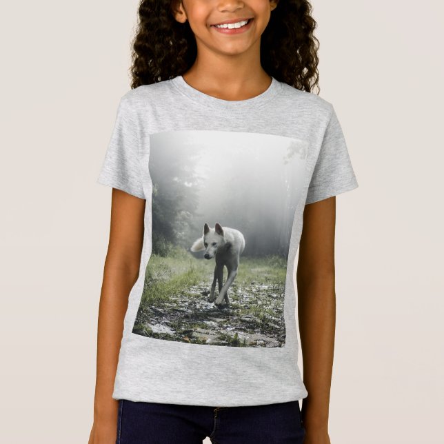 White Siberian Husky T - Shirt (Vorderseite)
