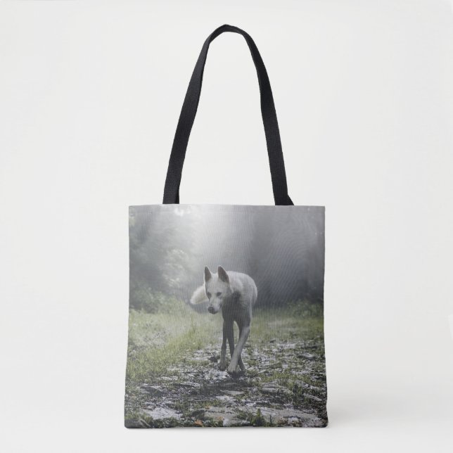 White Siberian Husky Tote Bag (Vorderseite)