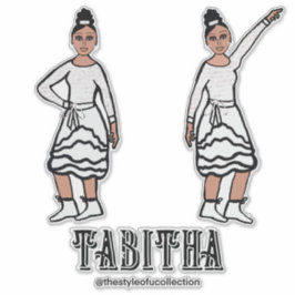 White Silver Dancer #2 Aufkleber