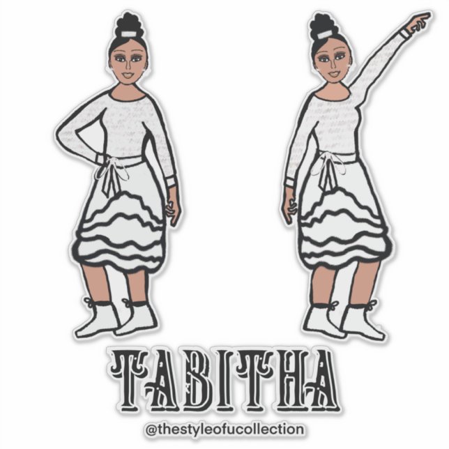 White Silver Dancer #2 Aufkleber (Vorderseite)