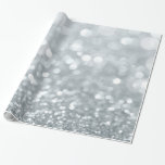 White Silver Glitzer Bokeh Glam Sweet 16 Party Geschenkpapier<br><div class="desc">Schleifpapier</div>