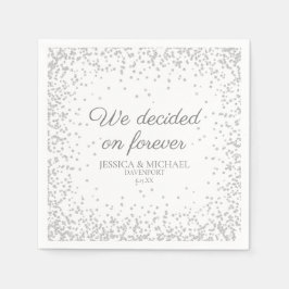 White Silver Glitzer Wedding Wir haben uns für imm Serviette