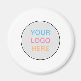 White Simple Add Your Business Logo Kühlschrankmag Magnet
