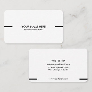 White Simple and Beautiful Business card design Visitenkarte