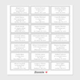 White Simple Minimalistisch Baby Showadresse Aufkleber