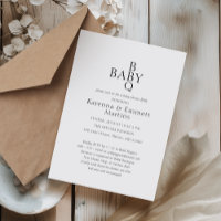 White Simple Minimalistisch GRILLEN Baby Dusche