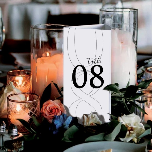 White Simple Modern Tri-Fold Wedding Menu Poster (Von Creator hochgeladen)