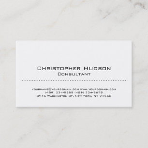 White Simple Schlicht Consultant Business Card Visitenkarte
