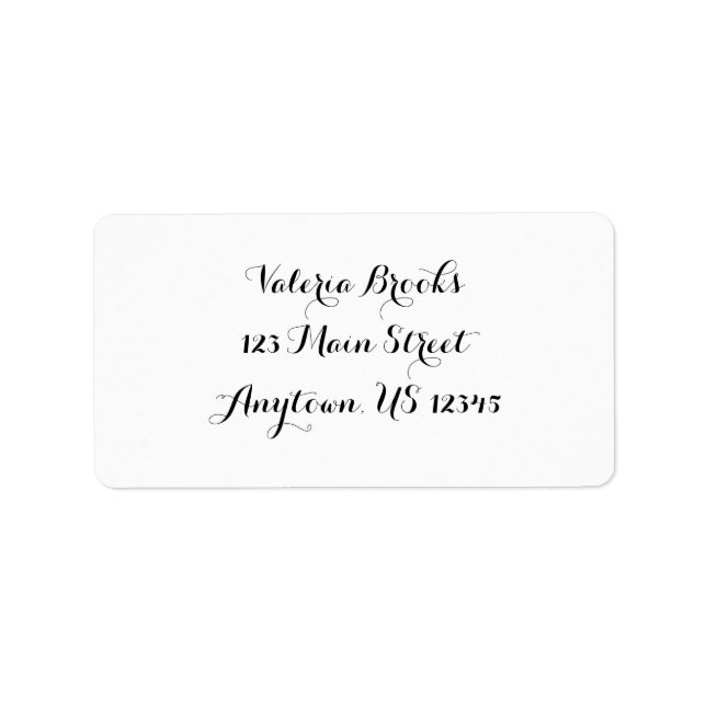 White Simple Schlicht Curry Rücksendeadressen-Aufk Adressaufkleber (Vorne)