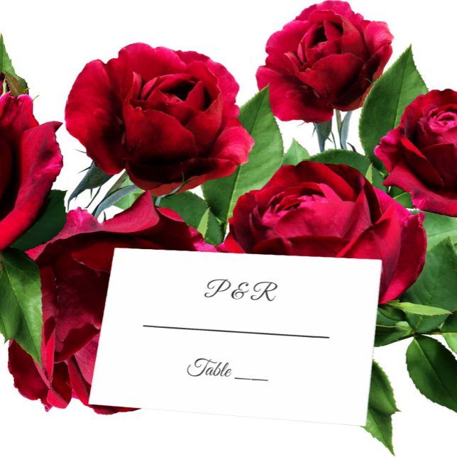 White Simple Stylish Script Wedding Platzkarte (In Situ Wedding)