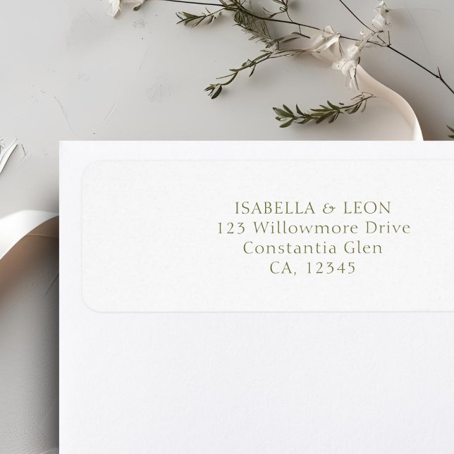 White | Simple Wedding Return Address (Von Creator hochgeladen)