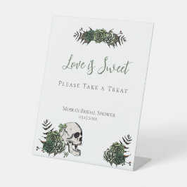 White Skull Rose Irish Brautparty Favoriten Signie Sockelschild