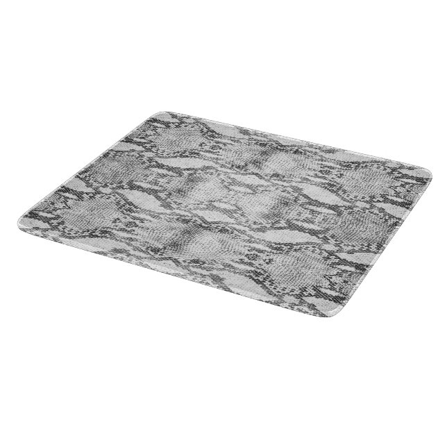 White Snake Skin Print Schneidebrett (Ecke)