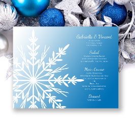 White Snowflake auf der Blue Winter Wedding Menu