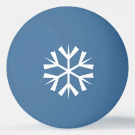 White Snowflake Design auf Blue Tischtennisball