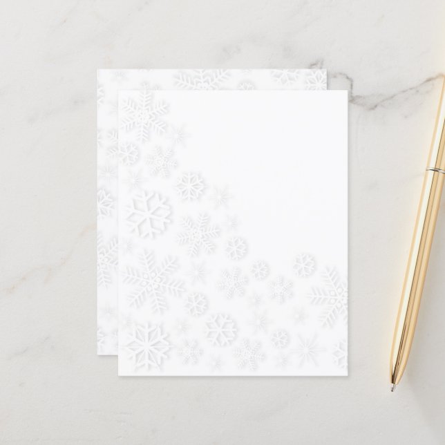 White Snowflakes (Vorderseite/Rückseite Beispiel)