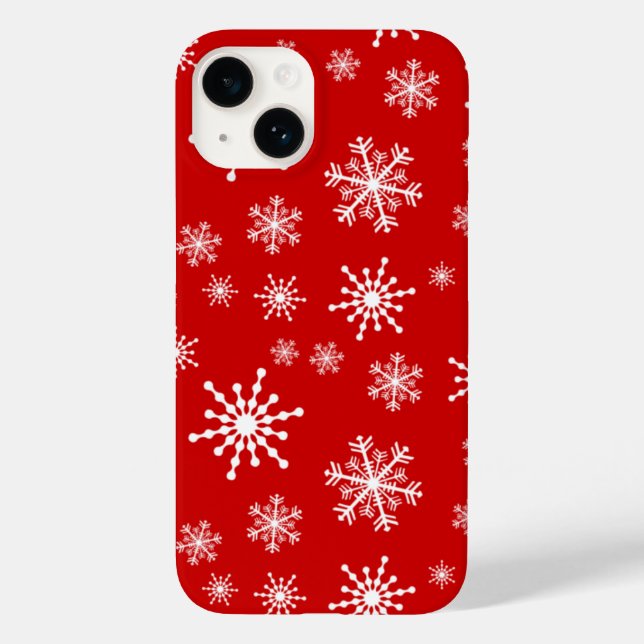 White Snowflakes Case-Mate iPhone Hülle (Rückseite)