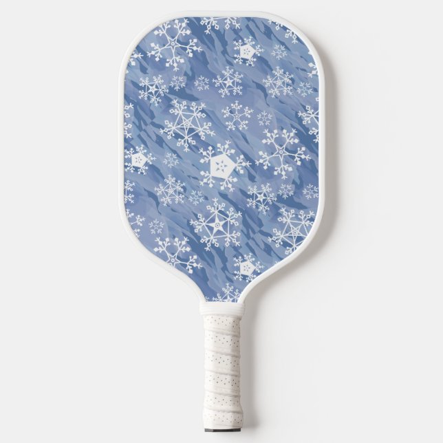 White Snowflakes Pickleball Schläger (Vorderseite)