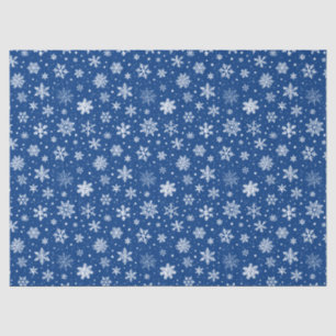 White Snowy Blue Tissue Paper Seidenpapier