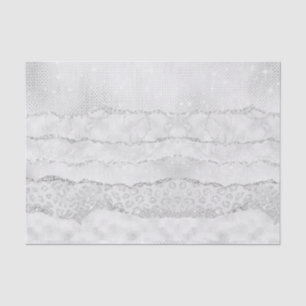 White Sparkle Glitzer Seidenpapier