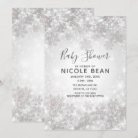 White Sparkle Winter Wonderland Babydusche