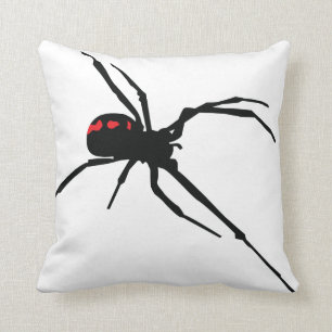 WHITE SPIDER FRONT/BLACK WEB BACK PILLOW KISSEN